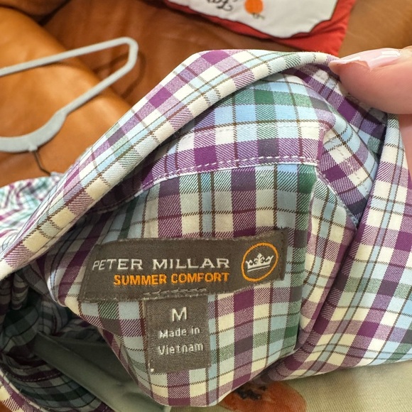 Peter Millar Summer Comfort Mens Long Sleeve Paid Button Front Shirt
Sz M - Picture 5 of 5